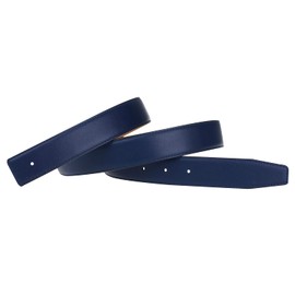 Reversible H Microfiber Leather Belts Replacement Belt Strap Without Buckle 32mm Wide Brown Blue Waist 32inch
