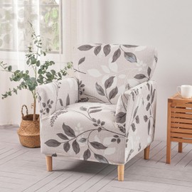 LiveGo Stretch Mid Century Modern Armchair Slipcover 1-Piece Accent Chair Covers with Arms Soft Chair Slipcovers for Living Room Armchair Furniture Protector Office Reception Reading Sofa