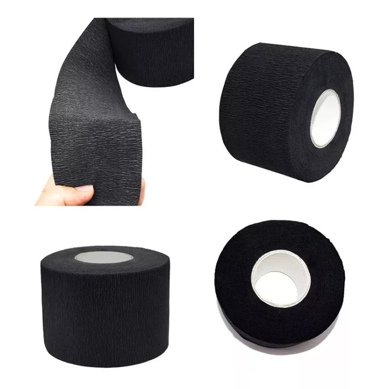 Barber Pro 2pz Papel Cuello Desechable Negro Barberia Barber Pro