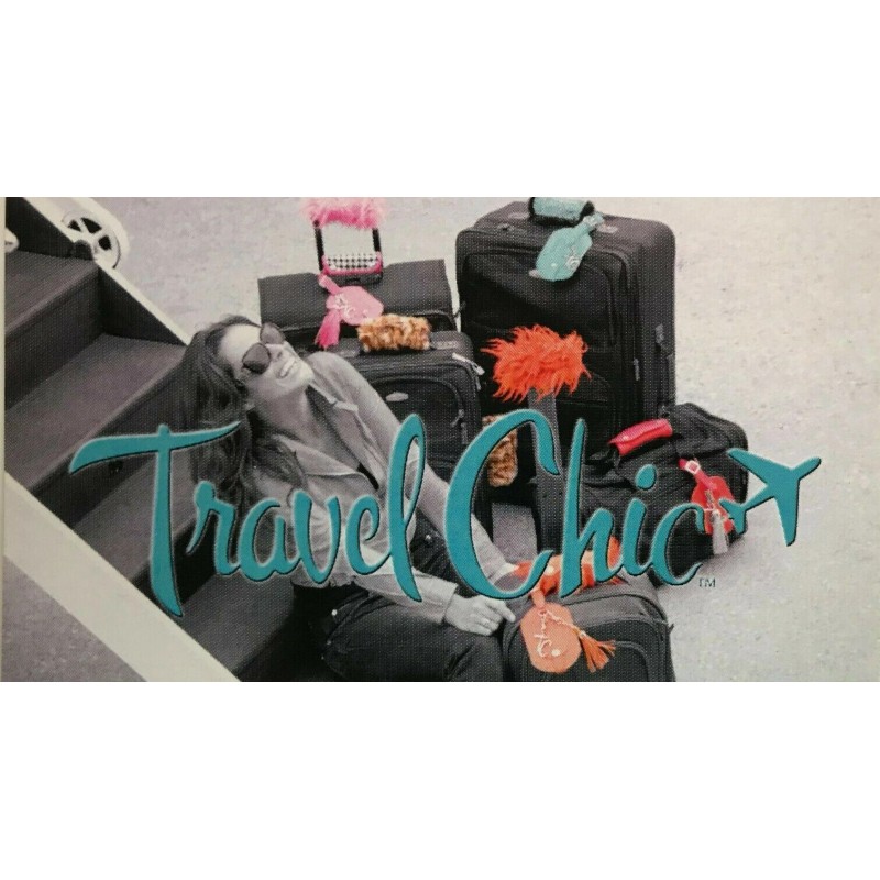 Travel Chic Silver Luggage Name Tag / Identifier w/ Handle