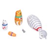 5Pcs Nesting Dolls Kit Innovative Cartoon LongNecked Cat Ornament Wooden