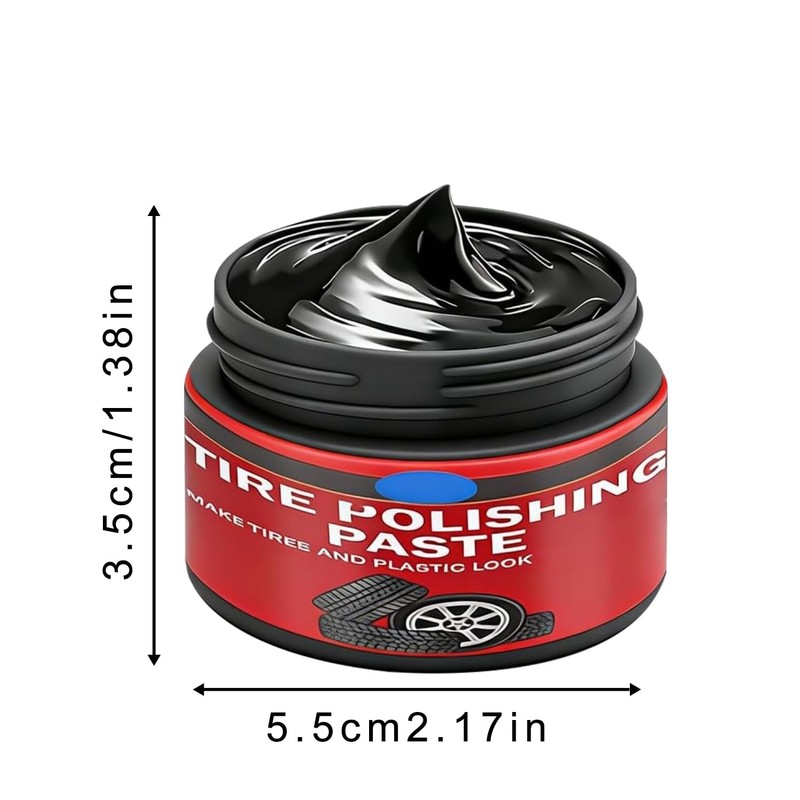 2Bottles Tire Coating & Trim Restorer with Sponge,Tire Coating Paste,