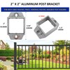20 Pack 2'' x 2'' Aluminum Post Bracket, Wall Mount