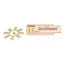 Domino Dominó Divisiones De Madera Matemático, Educativo, Didáctico