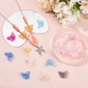 SUNNYCLUE 100Pcs Acrylic Butterfly Bead Butterflies Beads Bulk Random Mixed
