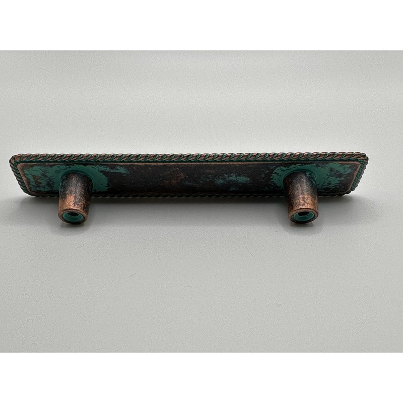 Fancy Western Pull Copper Patina Cabinet Hardware Americana Drawer Pull