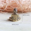 Dainichi Nyorai Buddha Statue Figurine Mini Chua Copper 3cm