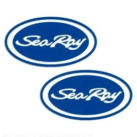 Unbranded Sea Ray Oval Boat Yacht Decals 2PC Set Vinyl High Quality New Stickers
