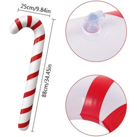 Pack of 2 Inflatable Candy Canes Christmas Decoration, Large Christmas Candy Cane, for Christmas Party Decoration, Christmas Tree Decorations, Christmas Decorations