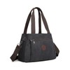 KONO Canvas Handbag Women Shoulder Bag, black, Retro