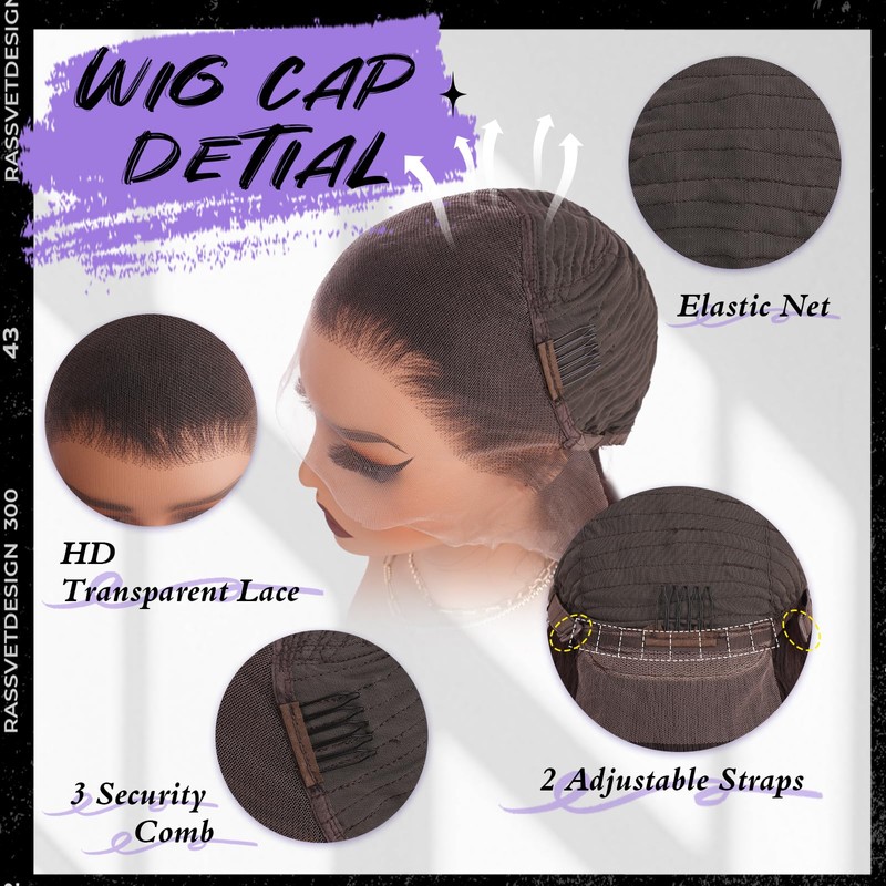 FESHFEN 13x4 Lace Front Wig - 30 inch Long Straight