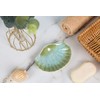 FORLONG Ceramic Ocean Seashell Soap Dish, for Bathroom,Tub and Kitchen