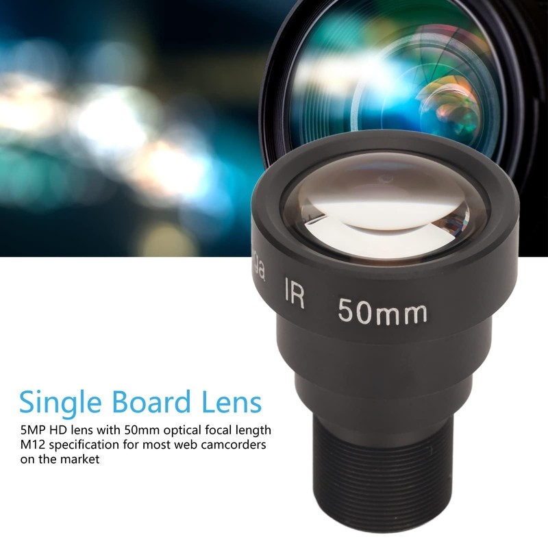 Cyrank Single Board Lens 50MM 5MP HD M12 Interface Aluminum