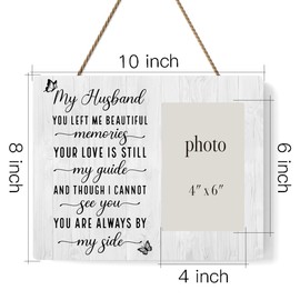 Memorial Gifts Funeral Gifts Loss Of Husband Sympathy Gift Memorial Photo Frame for Home Office Bedroom Living Room Desk Wall Decor
