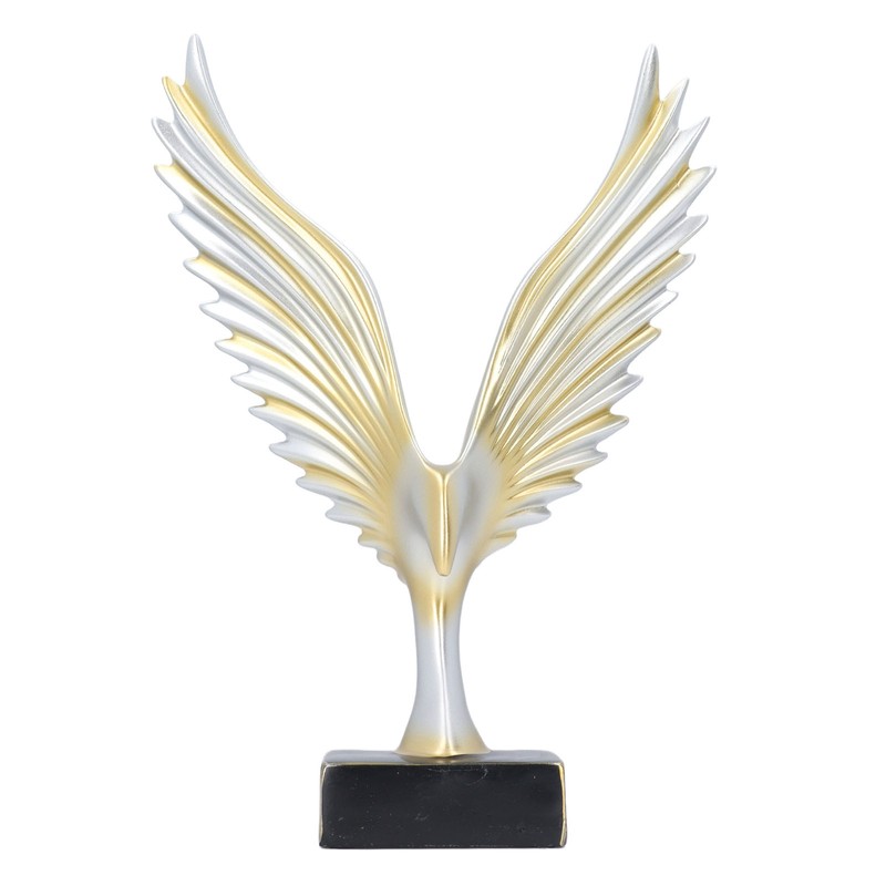 Eagle Abstract Figurine Decorative Resin Geometric Surface Animal Wing Sculpture