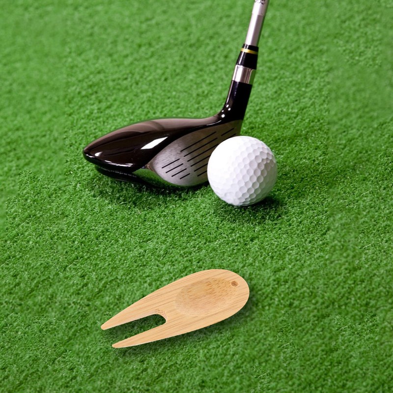BESPORTBLE 15pcs Green Bamboo Fork Golf Pitch Repair Tool Golfs