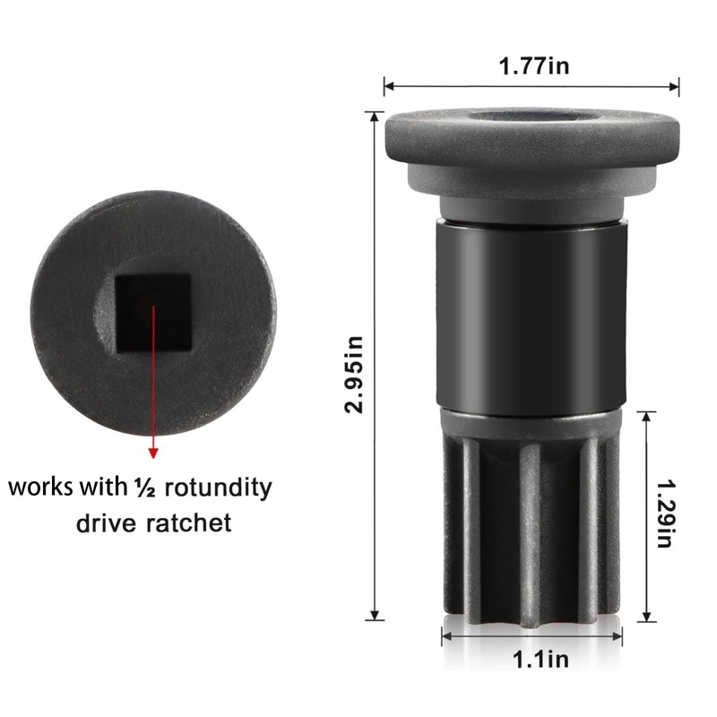 KPALAG Engine Steering Socket Wrench Tool, Engine Barring Rotating Tool