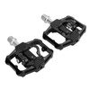 Dual Function Bicycle Pedal Flat Clipless Cleats 3 Sealed Bearings