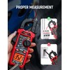 KAIWEETS Digital Clamp Meter Multimeter with D-Shaped Jaw for AC/DC
