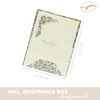 Florentine Wedding Paper Box with Clear Lid - Writing Set