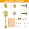 newliplace Front Door Lock Set, Gold Front Door Handle with