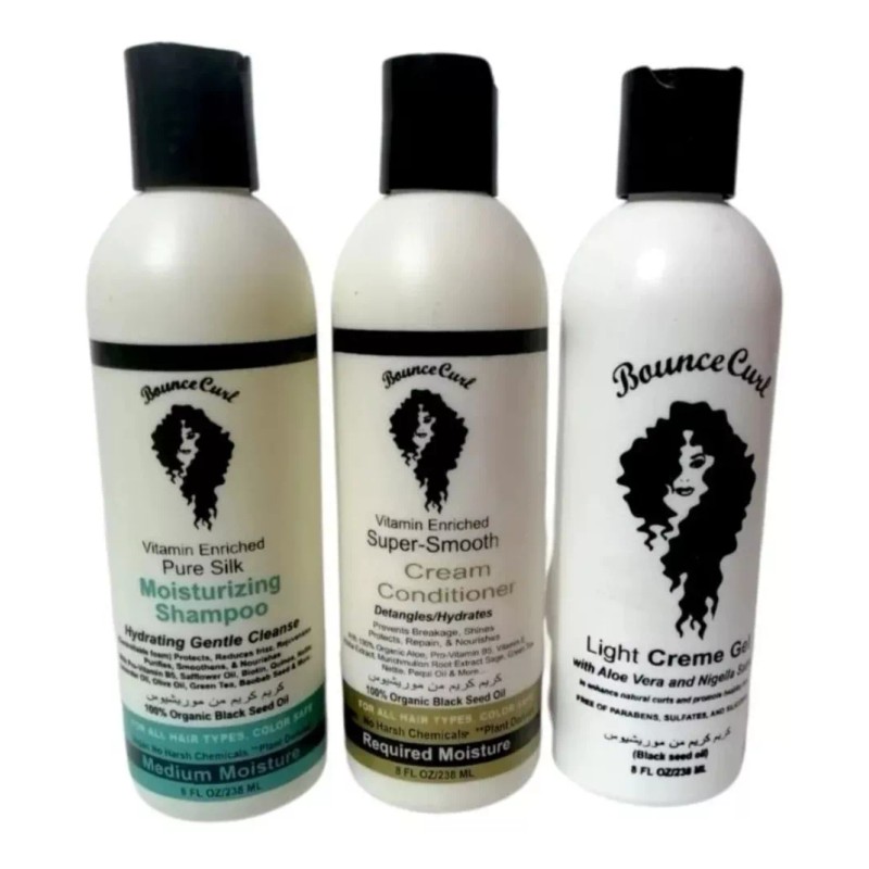 Curl Trio Rizos,light Gel+shampoo +acondicionador Bounce Y Envio