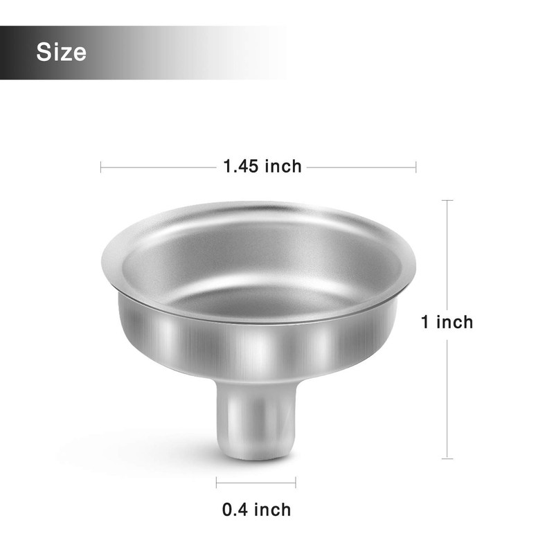Yesker Stainless Steel Mini Funnel for Essential Oil Bottles Flasks