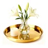 Nexyetnov Gold Round Serving Tray, 12", 1 Pack
