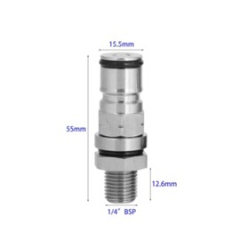 Keg Ball Lock Adapter, Corrosion Resistant 304 Stainless Steel Connector, Pressure Relief Valve, Home Brew Accessories for Beverage and Gas Systems