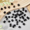 SUPERFINDINGS 50Pcs Plastic Peg Hook Stoppers Black Inventory Control Clips