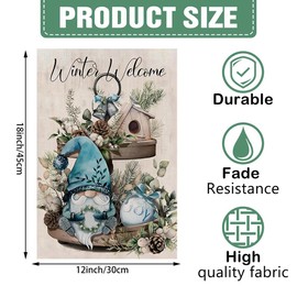 DMERBYL Winter Welcome Garden Flag Joy Double Sided, Decorative House Yard Pine Tree Branch Pinecone Birdhouse Tiered Tray Outdoor Small Decor, Christmas Farmhouse Home Outside Decorations 12x18