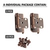 1/2" Overlay Partial Wrap Bronz Cabinet Hinges, 50 Pack (25