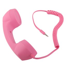 GOWENIC Retro Telephone Headset, Vintage Handset with Microphone, Adjustable Volume, 3.5 mm + USB C for Mobile Phones (#2)