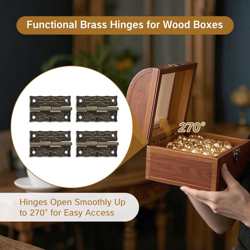 YKEBVPW 2 Sets Jewelry Box Hardware Kit Small Boxes with