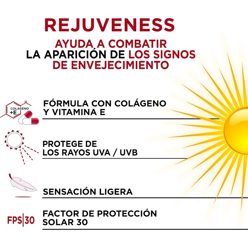Pond's Crema Facial Rejuveness con Factor de Protección Solar 30,