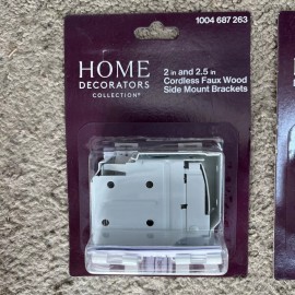 Home Decorators 2 in. and 2.5 in. Cordless Faux Wood Side Mounting Bracket (3PK)