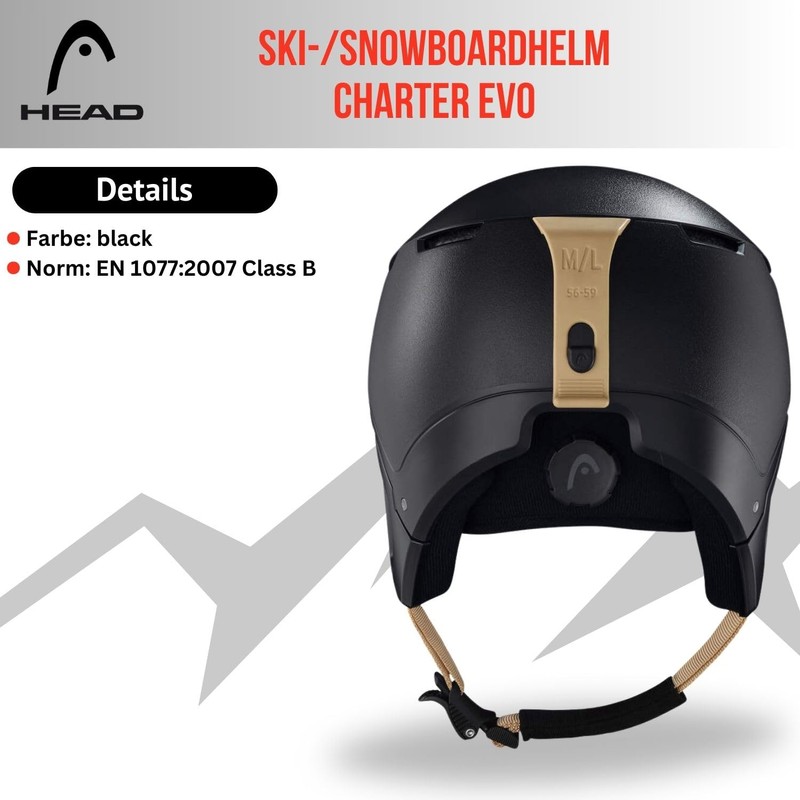 Ski Helmet Snowboard Helmet Head Charter Evo SR Black Size:
