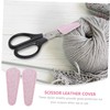WOONEKY 2pcs Leather Scissor Protective Sleeves for Safe Storage Glitter