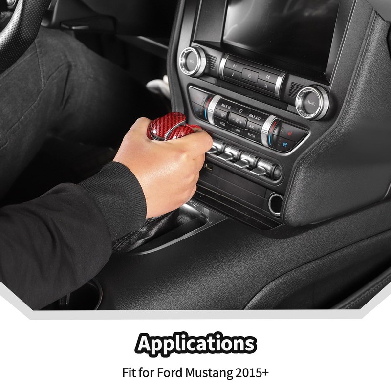 JeCar Gear Shift Knob Cover Trim for Ford Mustang 2015