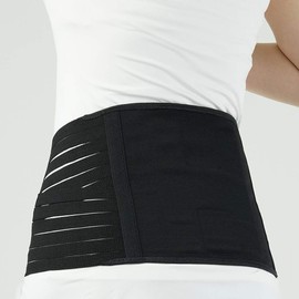 Gunze RSP4 Women's Risap Waist Supporter, Slit Belt, Black, M, black (black 19-3911tcx), M