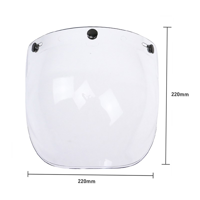 3-Snap Bubble Wind Visor For Biltwell Gringo&Bonanza Motorcycle Helmet