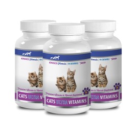 PET SUPPLEMENTS cat Immune System Support - Ultra Vitamins for Cats - Healthy Minerals and Vitamins Formula - Chews - cat Vitamin b12-3 Bottles (270 Treats)