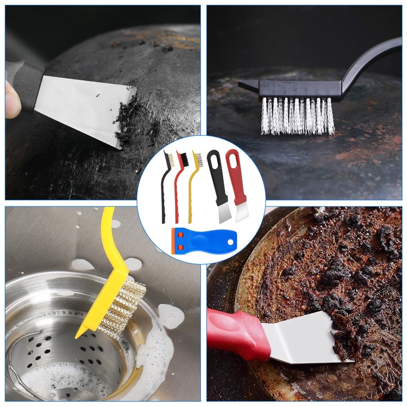 Cleaning Scraper Tool Non Scratch, 1Pcs Plastic Scraper with 20
