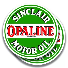 The Decal And Sticker Mafia OPALINE SINCLAIR OIL DECAL Vintage Style 2 Stickers Bogo Car Window Bumper - 3"W x 3"H