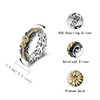 Sunflower Fidget Rings for Anxiety Stress 925 Sterling Silver Flower