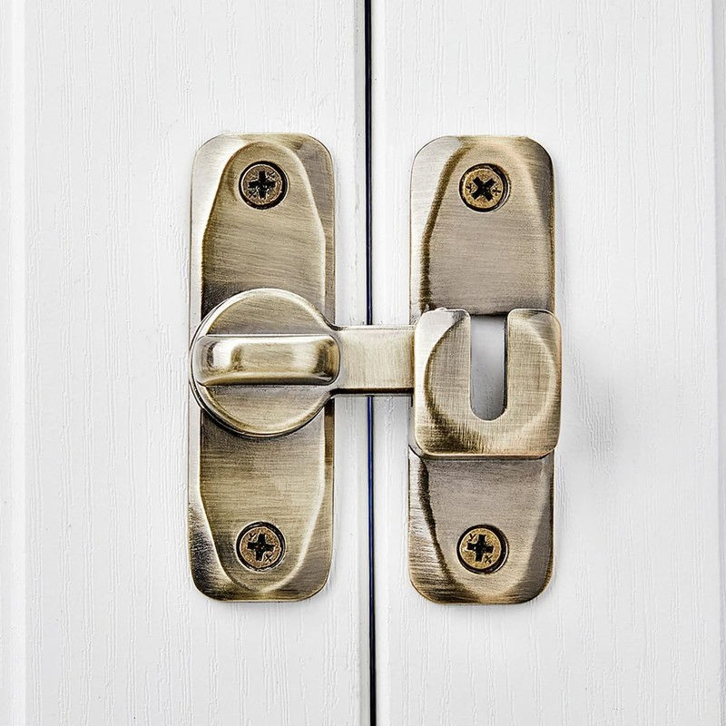 INIRET Barn Door Latches,Bronze 90/180 Degree Gate Lock,Zinc Alloy Right