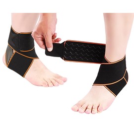 2 PCS Ankle Braces for Men & Women, Ankle Compression Sleeve Plantar Fasciitis Brace Plantar Fasciitis Relief, Arch Support Socks Ankle Brace for Sprained Ankle (Orange)