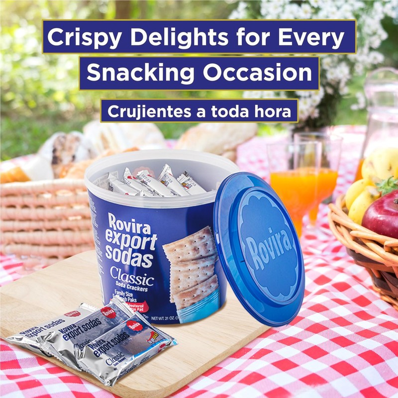 Rovira Export Soda Crackers, 21 oz. Bucket - A Perfect