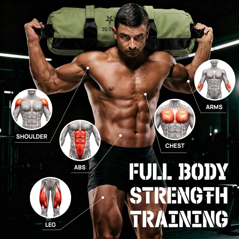 Yes4All Sandbags for Working Out, Unfilled Adjustable Sand Bags for