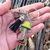 Funny Leg Lamp Pendant Tassel Keychain, Stocking Stuffer Gift for